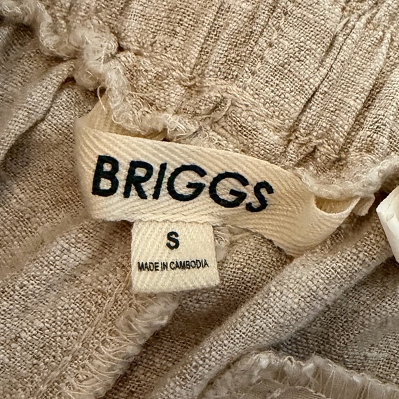 Briggs New York Beige Cream Natural Linen Blend Pants, Size S - Picture 10 of 12